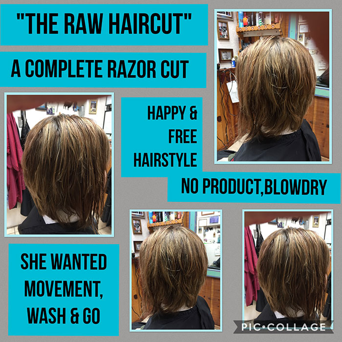 The Raw Haircut - A Complete Razor Cut - Happy & Free Hairstyle with no product, blowdry